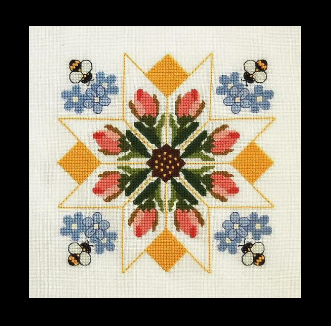 Monthly Squares: May Cross Stitch Pattern