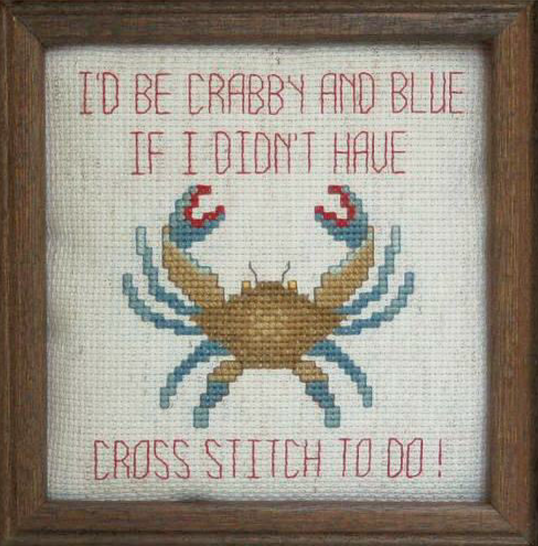I’d Be Crabby Cross Stitch Pattern