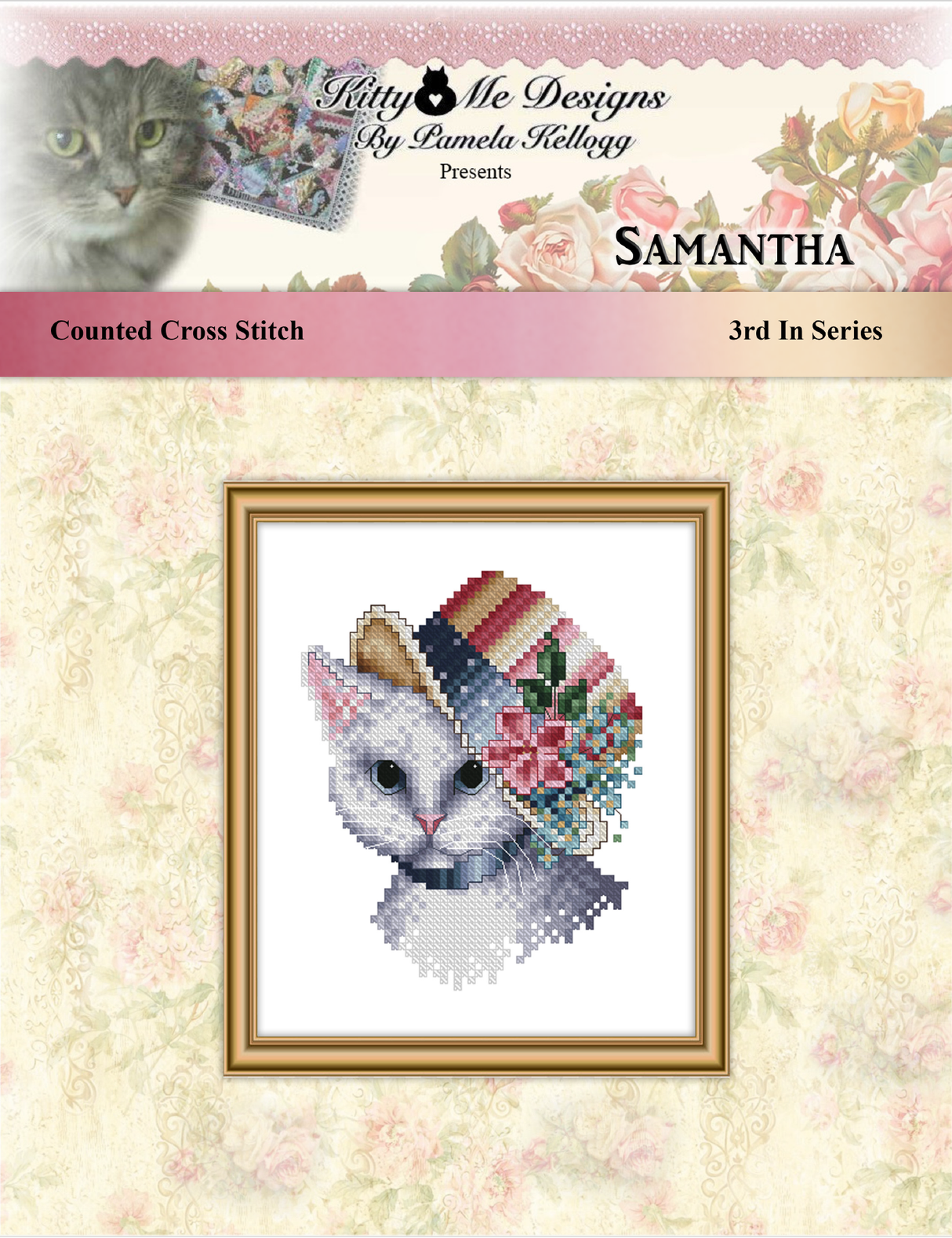 Seasonal Cats In Hats Samantha Cross Stitch Pattern
