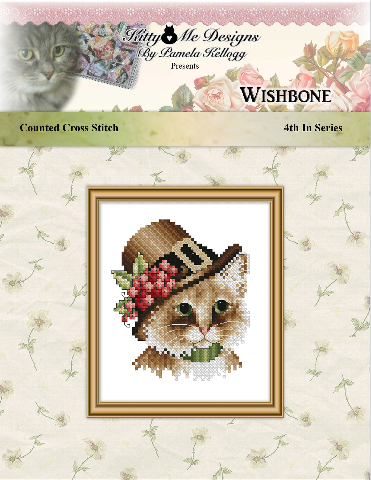 Seasonal Cats In Hats Wishbone Cross Stitch Pattern