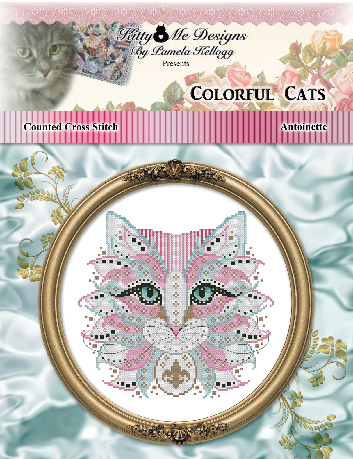 Colorful Cats Antoinette Cross Stitch Pattern