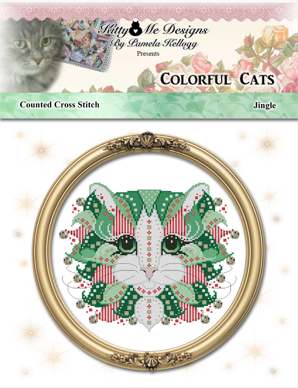 Colorful Cats Jingle Cross Stitch Pattern