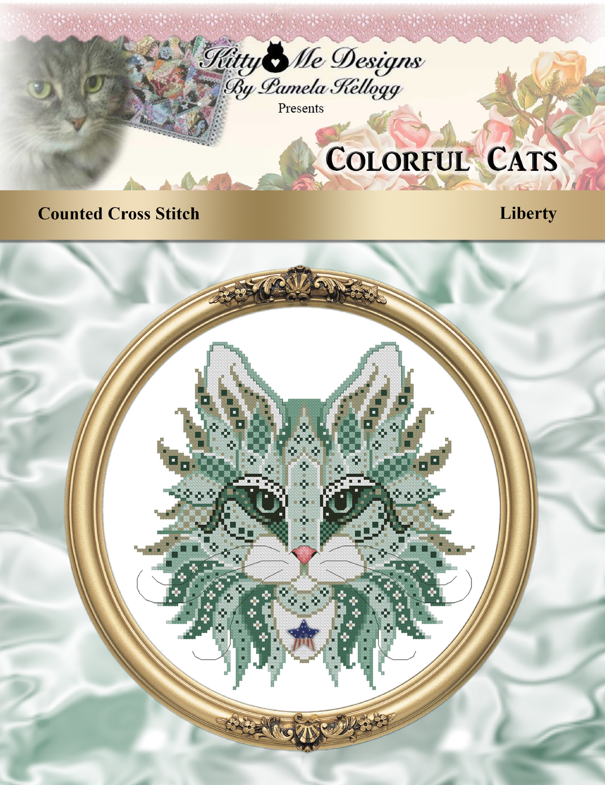 Colorful Cats Liberty Cross Stitch Pattern