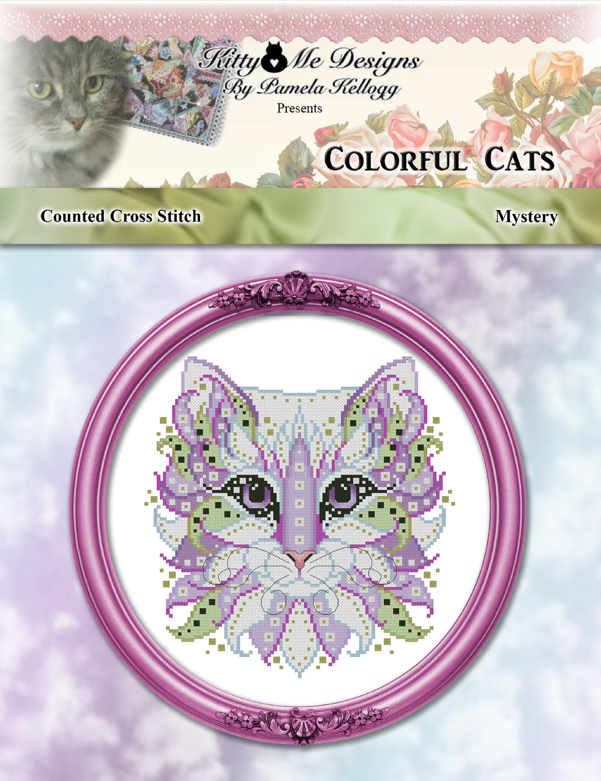 Colorful Cats Mystery Cross Stitch Pattern