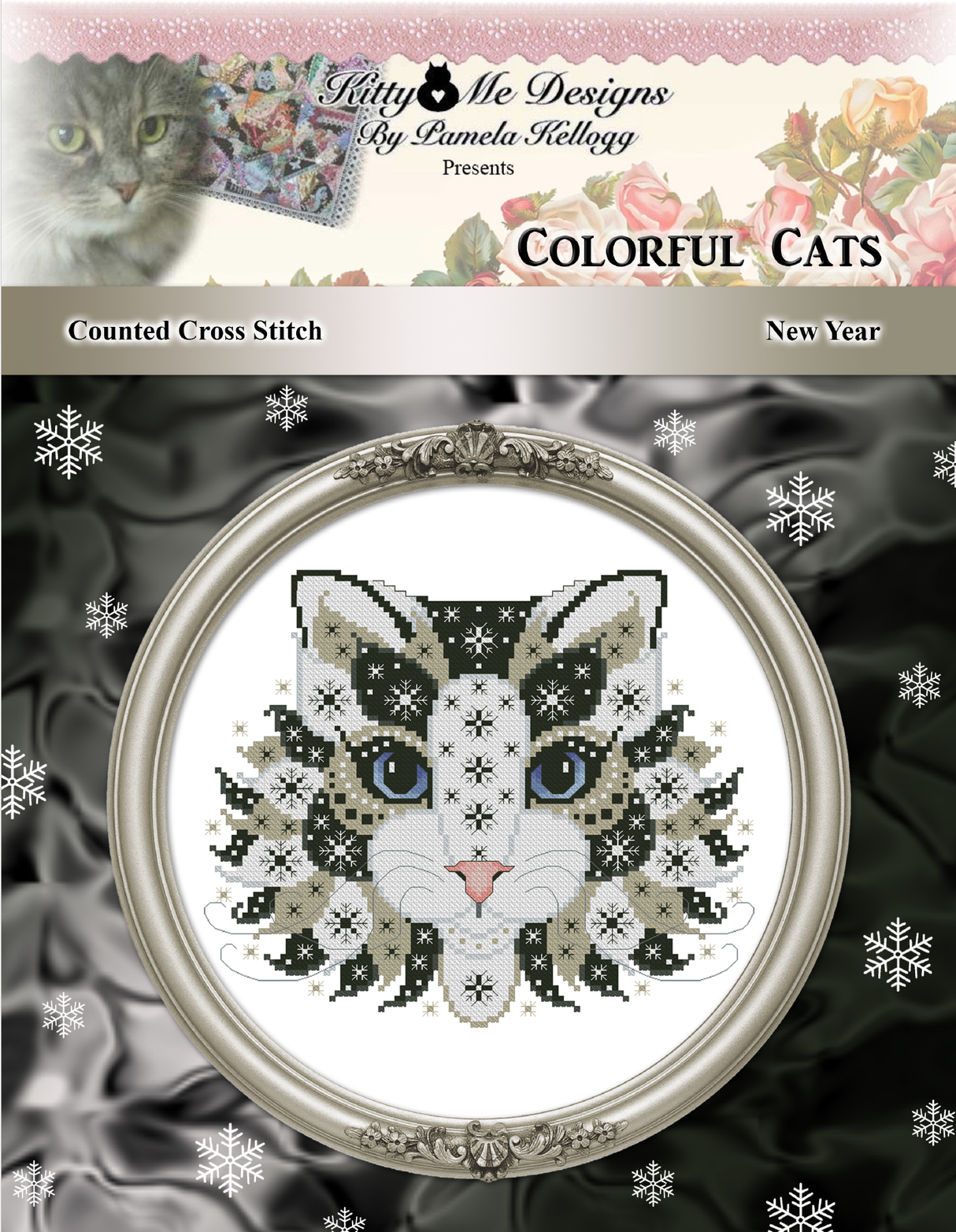 Colorful Cats New Year Cross Stitch Pattern