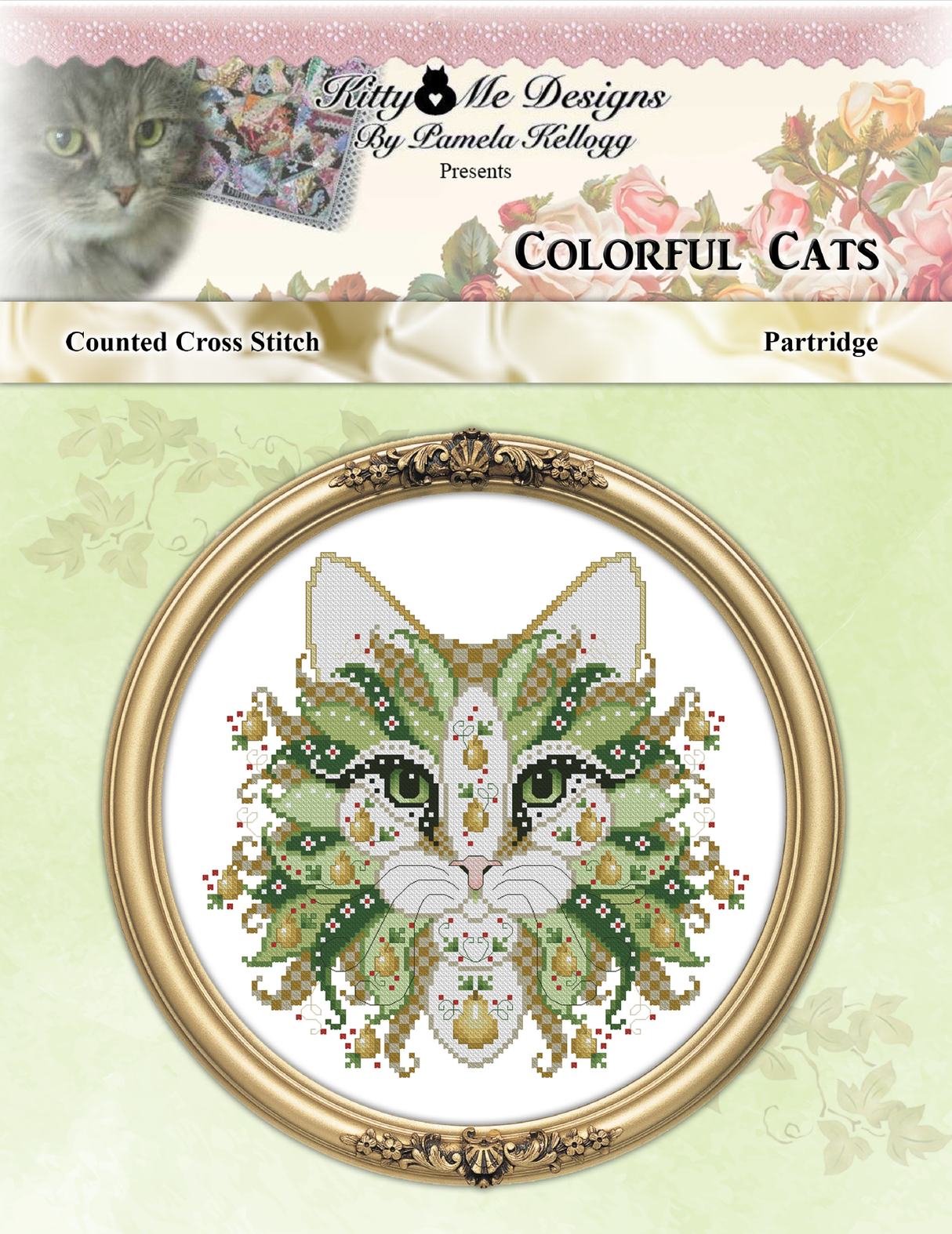 Colorful Cats Partridge Cross Stitch Pattern