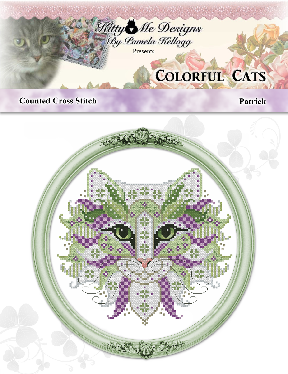 Colorful Cats Patrick Cross Stitch Pattern