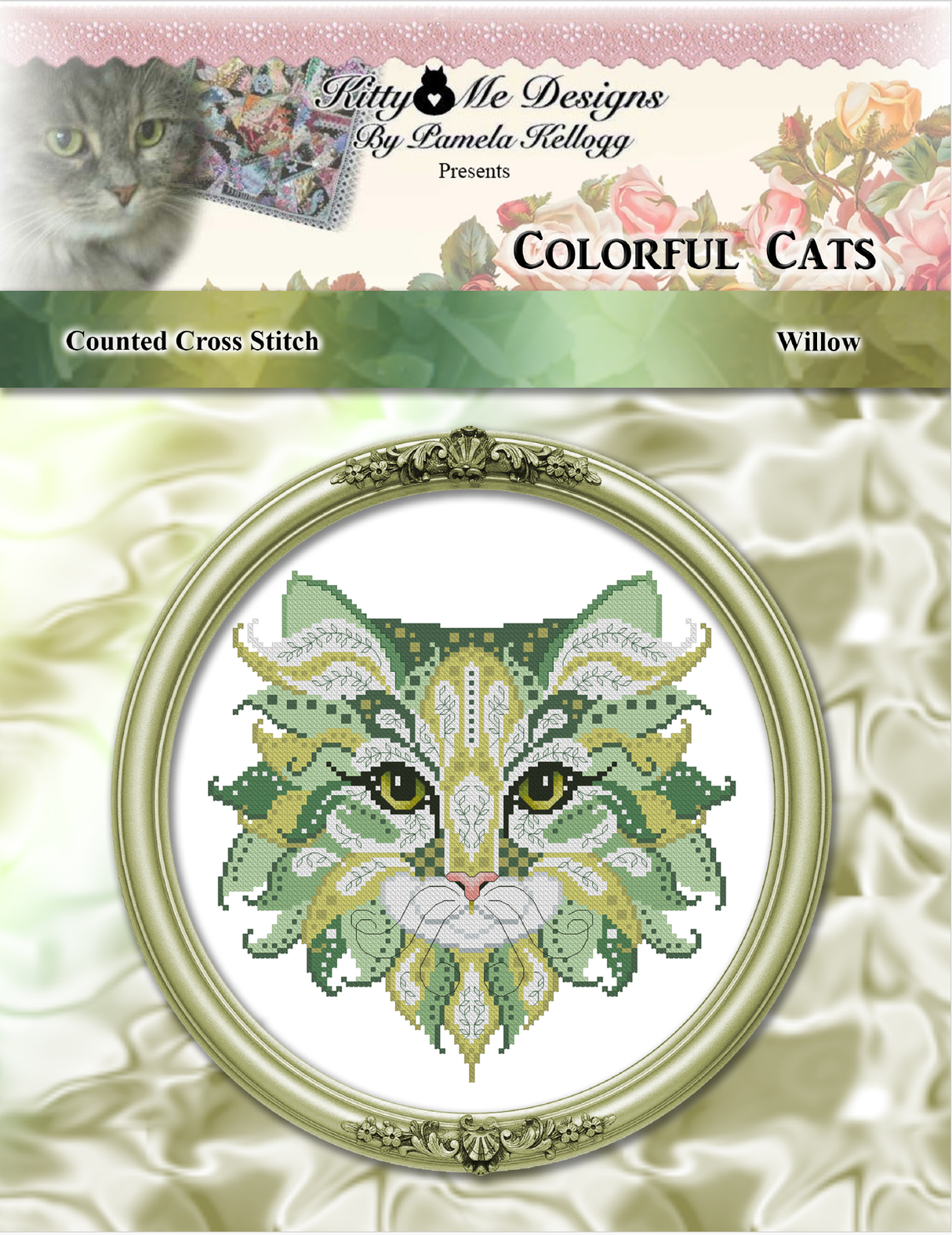 Colorful Cats Willow Cross Stitch Pattern
