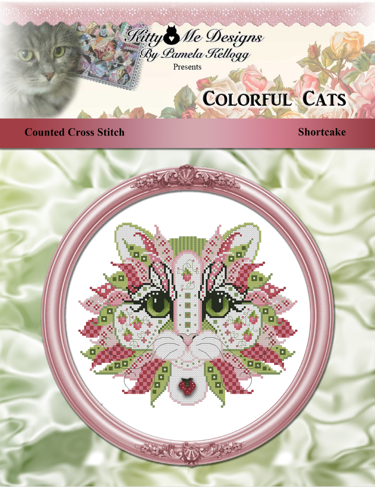 Colorful Cats Shortcake Cross Stitch Pattern