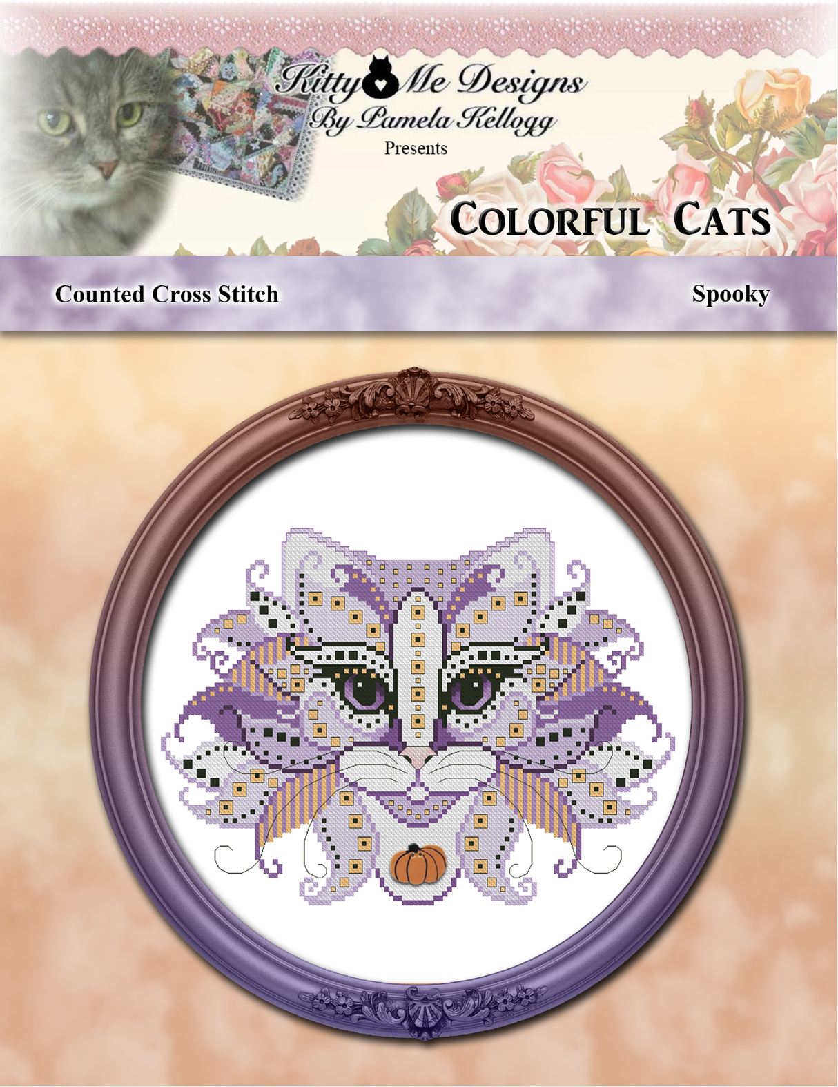 Colorful Cats Spooky Cross Stitch Pattern