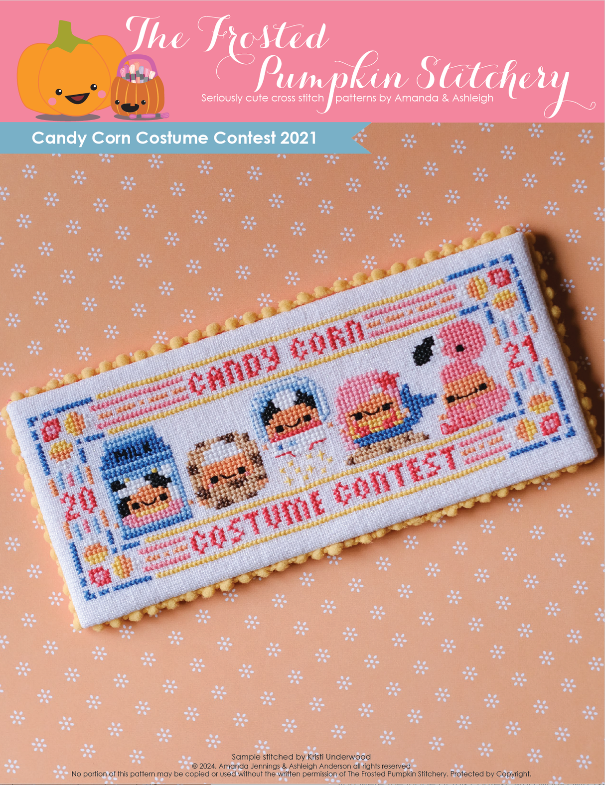 Candy Corn Costume Contest 2021 Cross Stitch Pattern