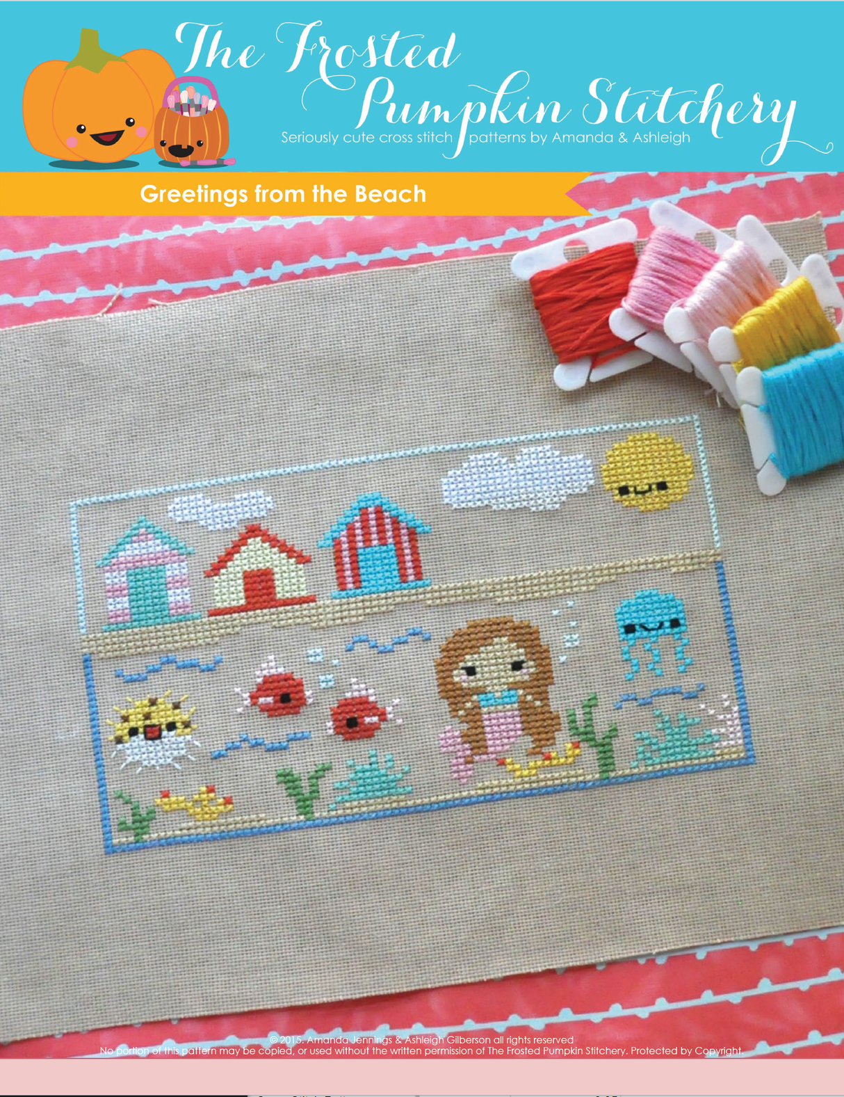 Greetings from the Beach Cross Stitch Pattern