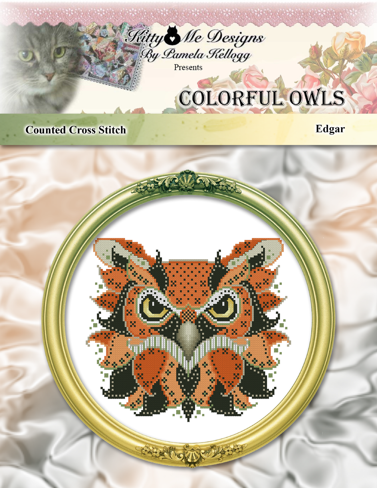 Colorful Owls Edgar Cross Stitch Pattern