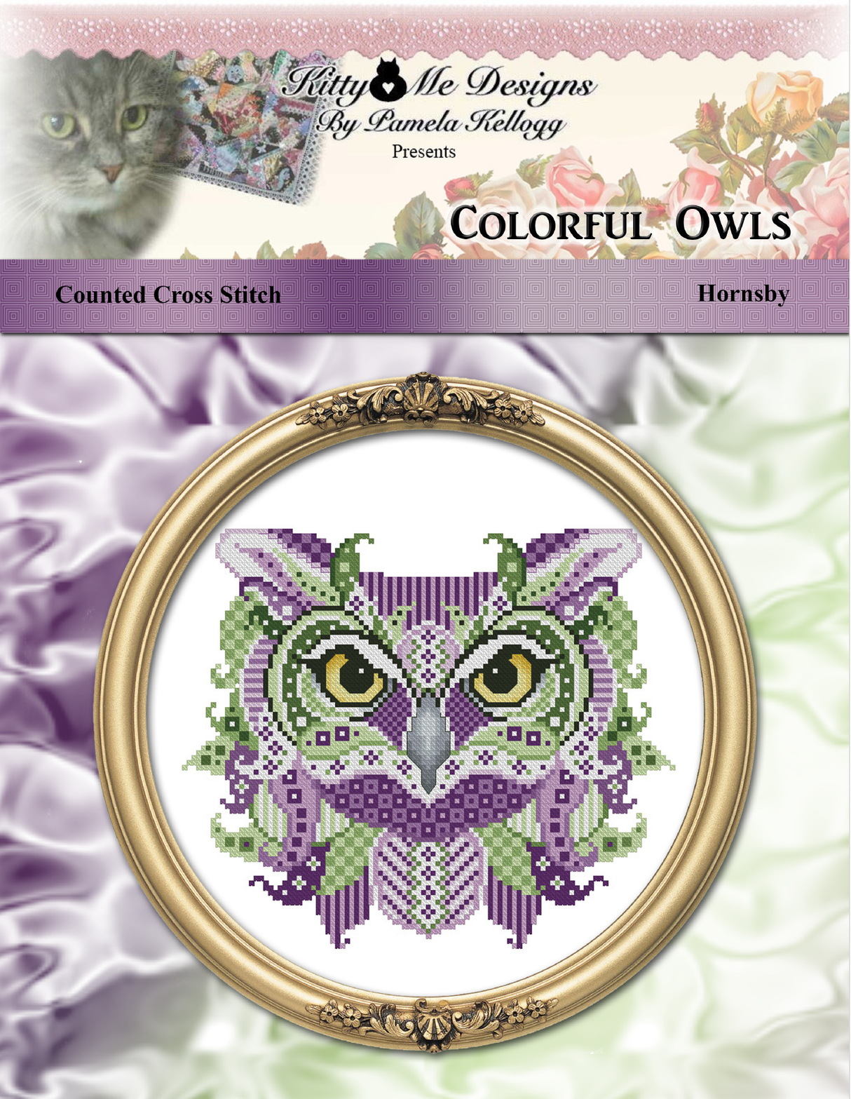 Colorful Owls Hornsby Cross Stitch Pattern