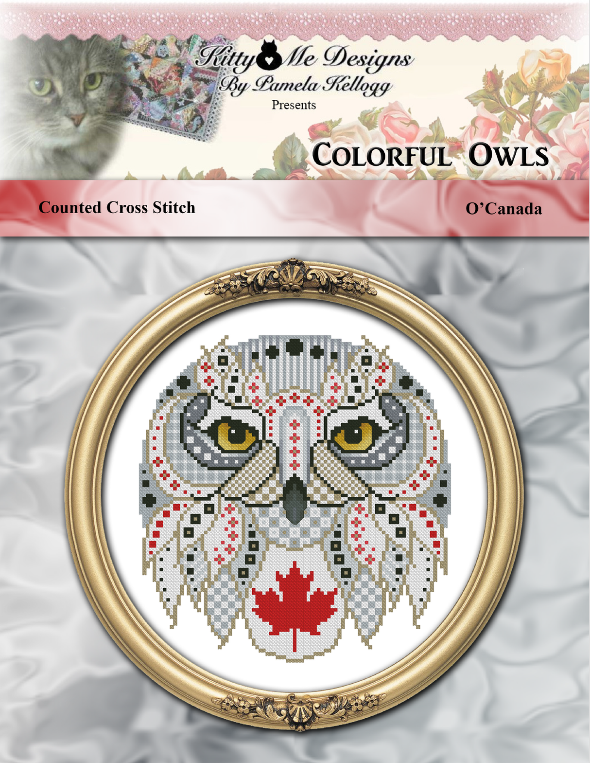 Colorful Owls OCanada Cross Stitch Pattern