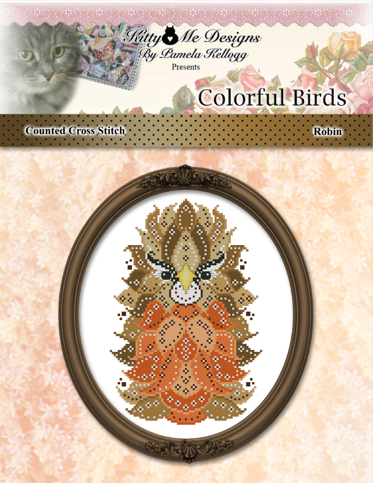 Colorful Birds Robin Cross Stitch Pattern