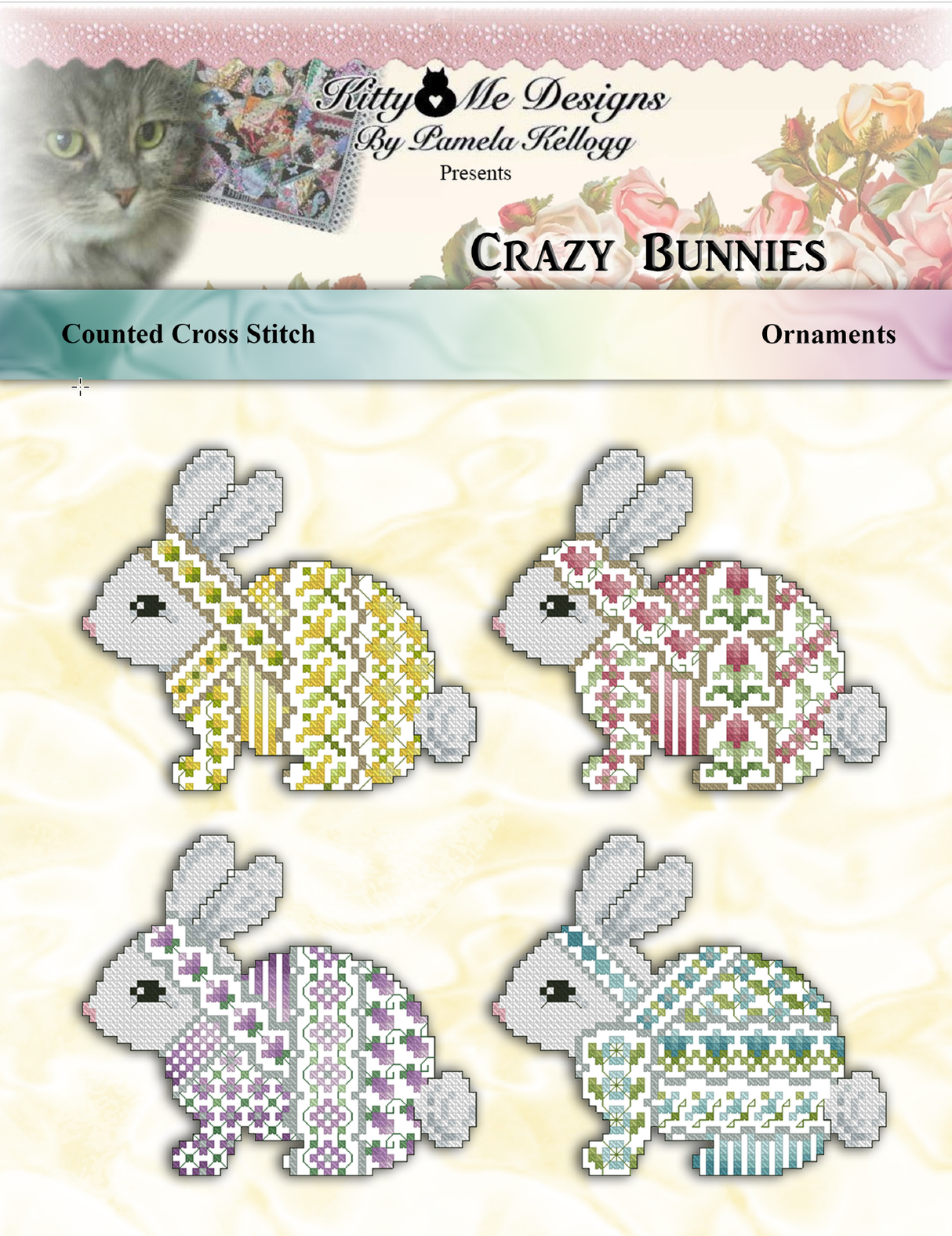 Crazy Bunnies Cross Stitch Pattern