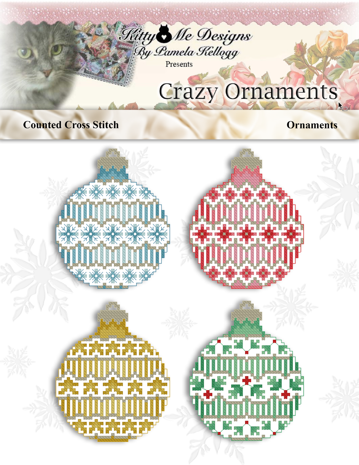 Crazy Ornaments Cross Stitch Pattern