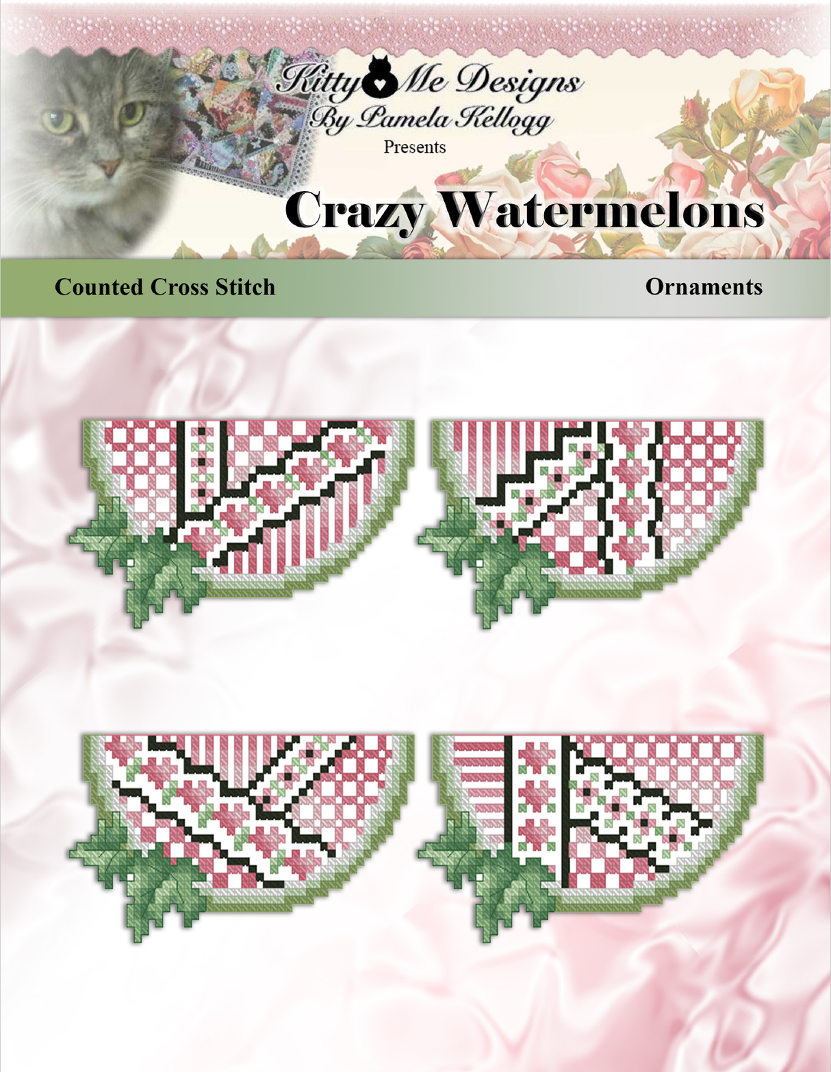 Crazy Watermelons Cross Stitch Pattern