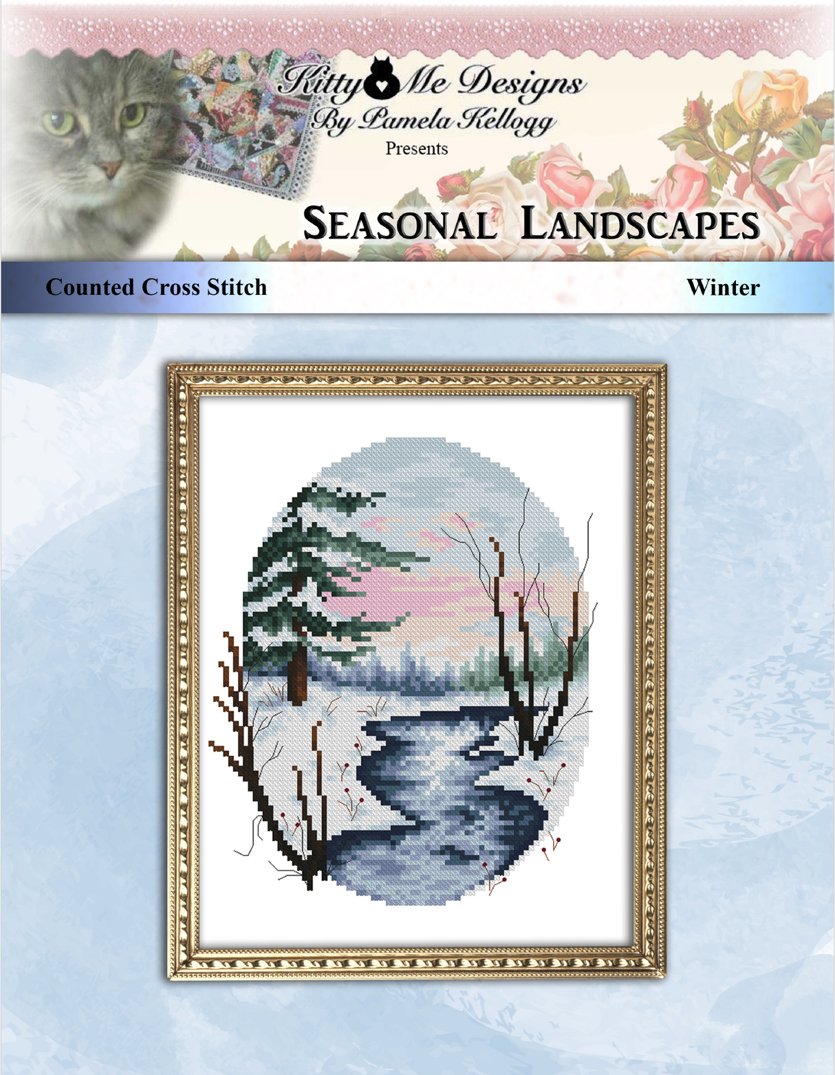 Seasonal Landscapes Winter Cross Stitch Pattern