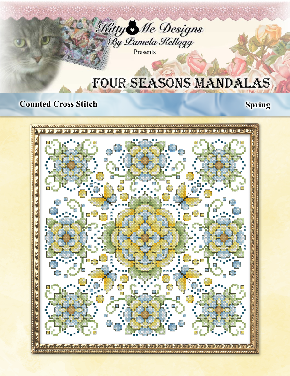 Four Seasons Mandala Spring Cross Stitch Pattern