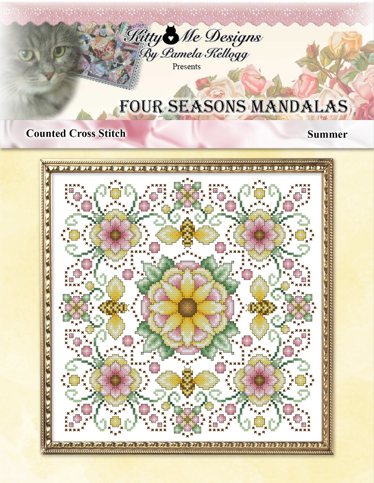 Four Seasons Mandala Summer Cross Stitch Pattern