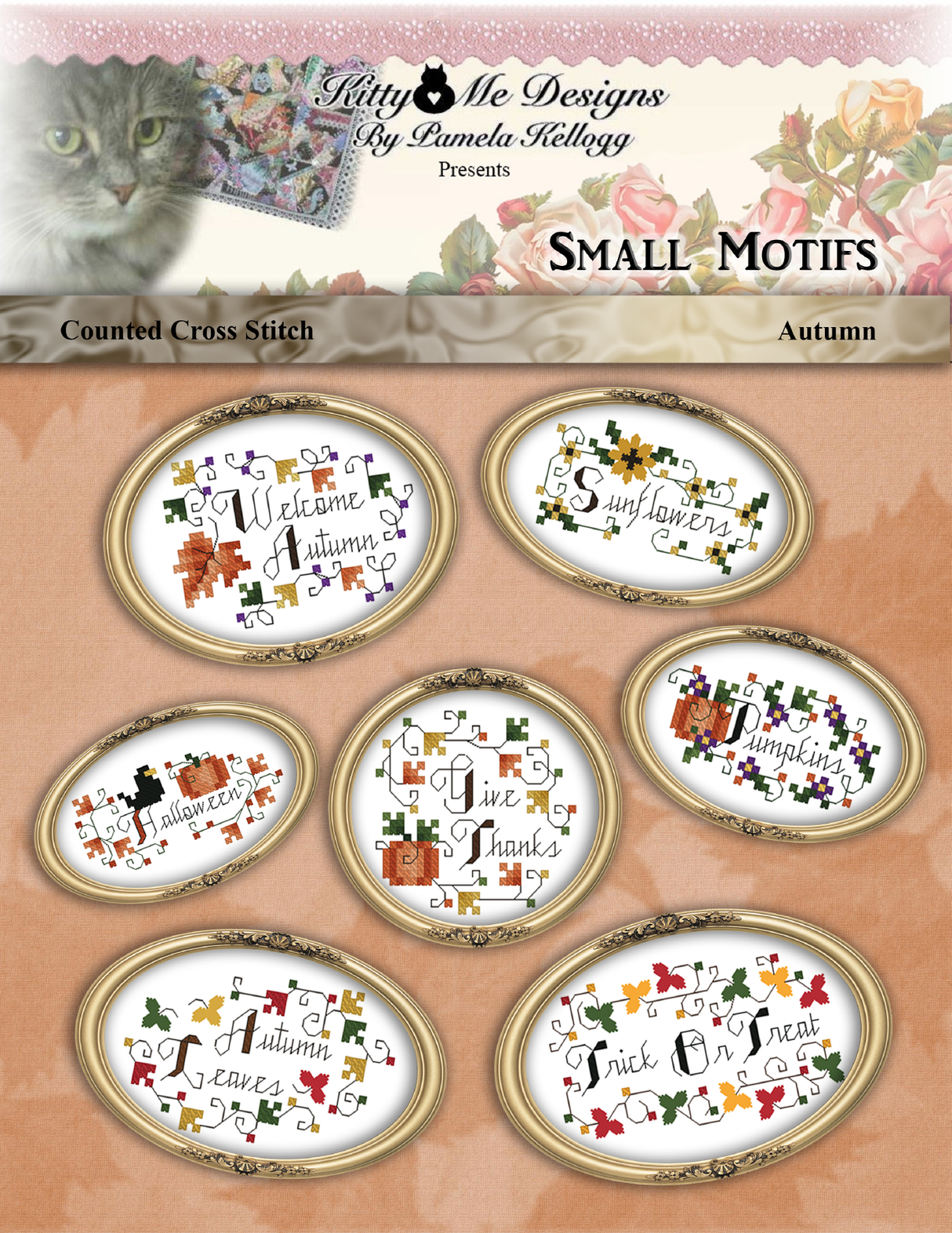 Small Motifs Autumn Cross Stitch Pattern