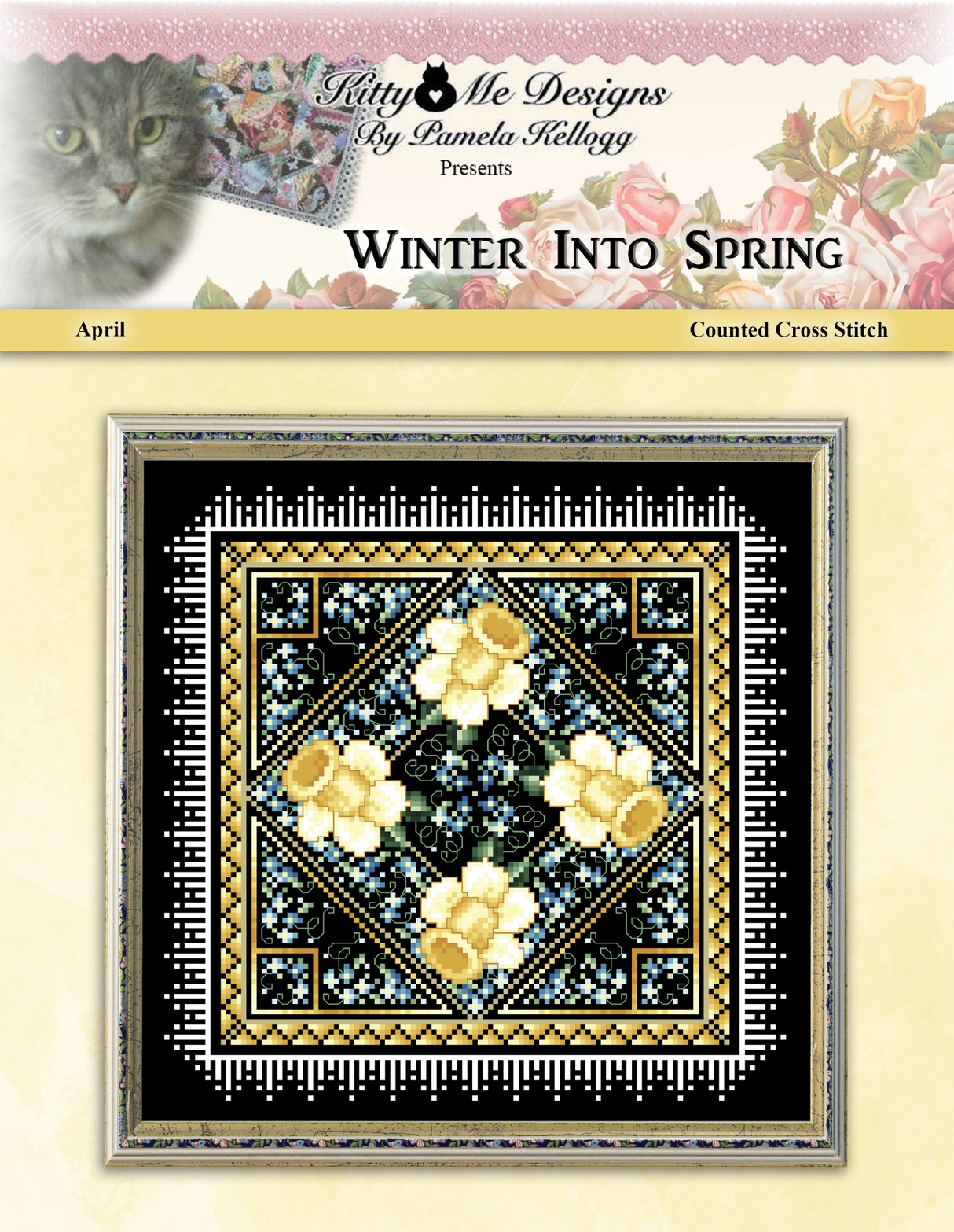 Winter Into Spring April Cross Stitch Pattern