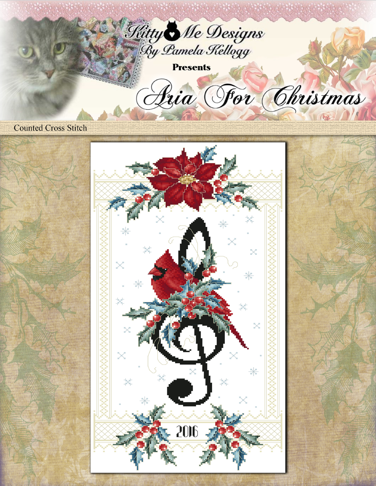 Aria For Christmas Cross Stitch Pattern
