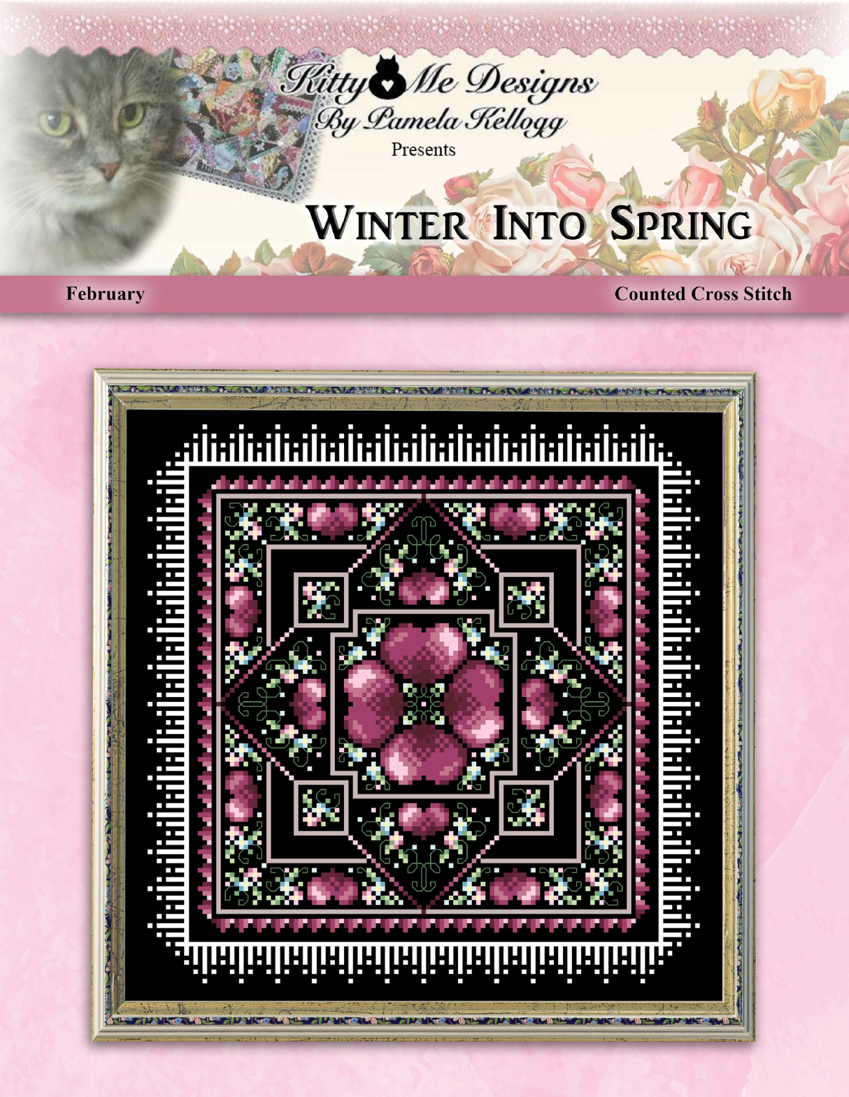 Winter Into Spring February Cross Stitch Pattern