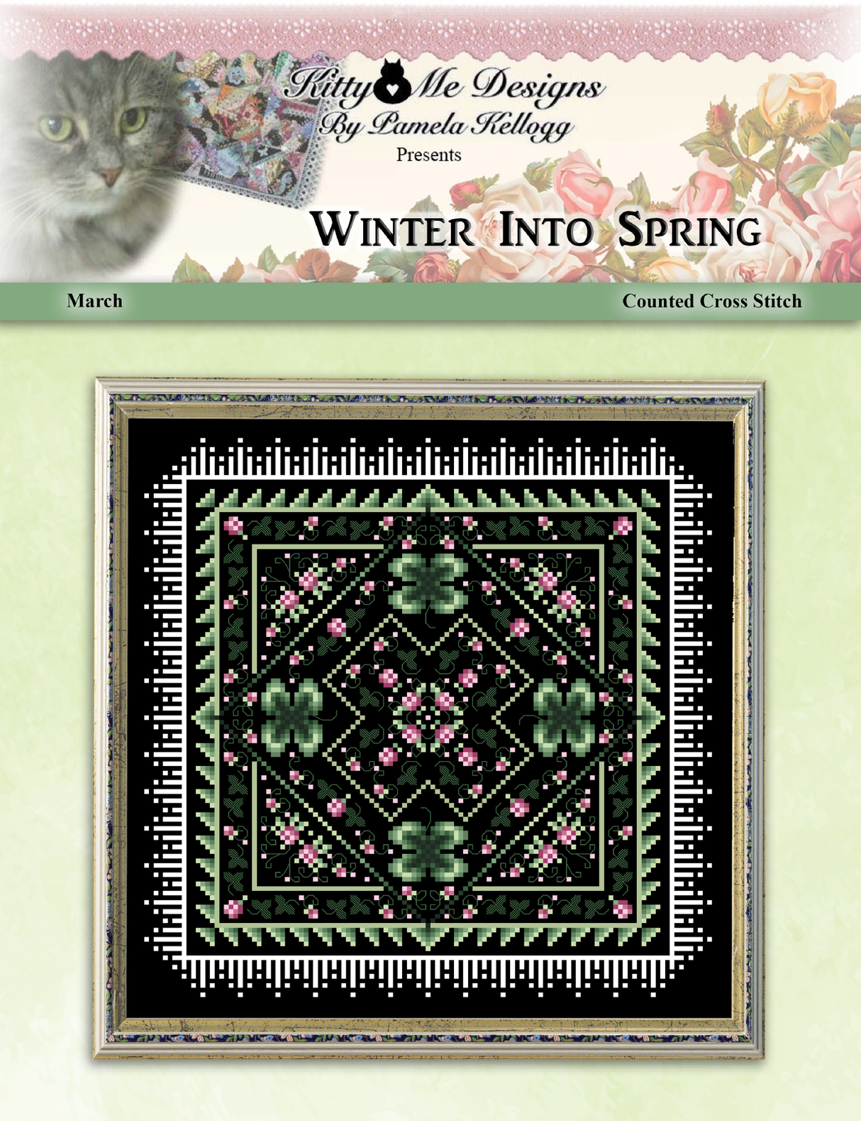 Winter Into Spring March Cross Stitch Pattern
