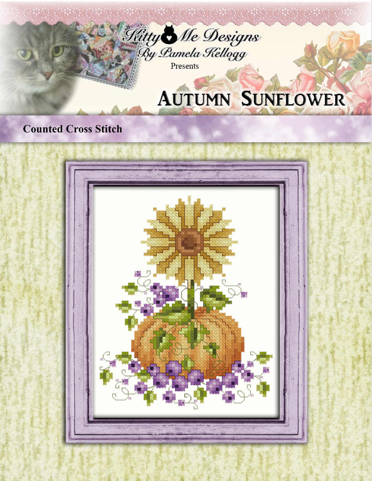 Autumn Sunflower Cross Stitch Pattern