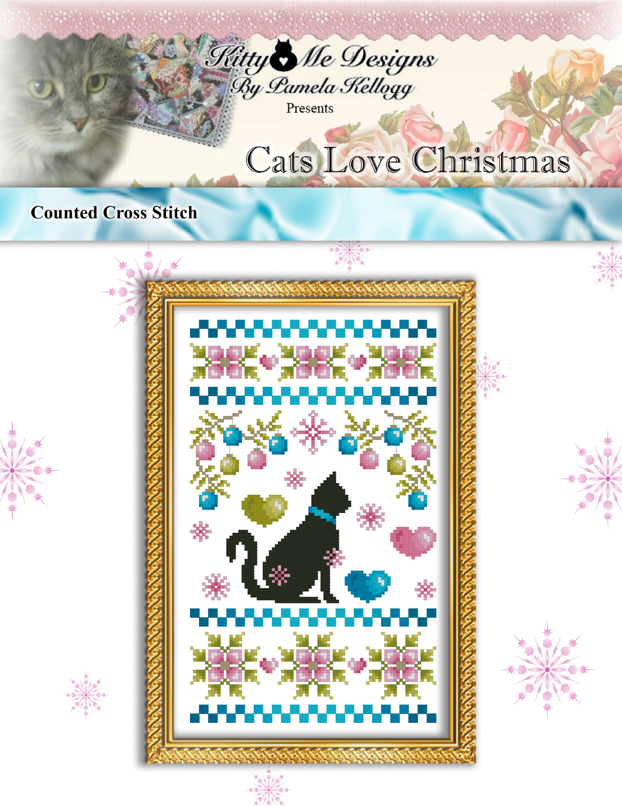 Cats Love Christmas Cross Stitch Pattern