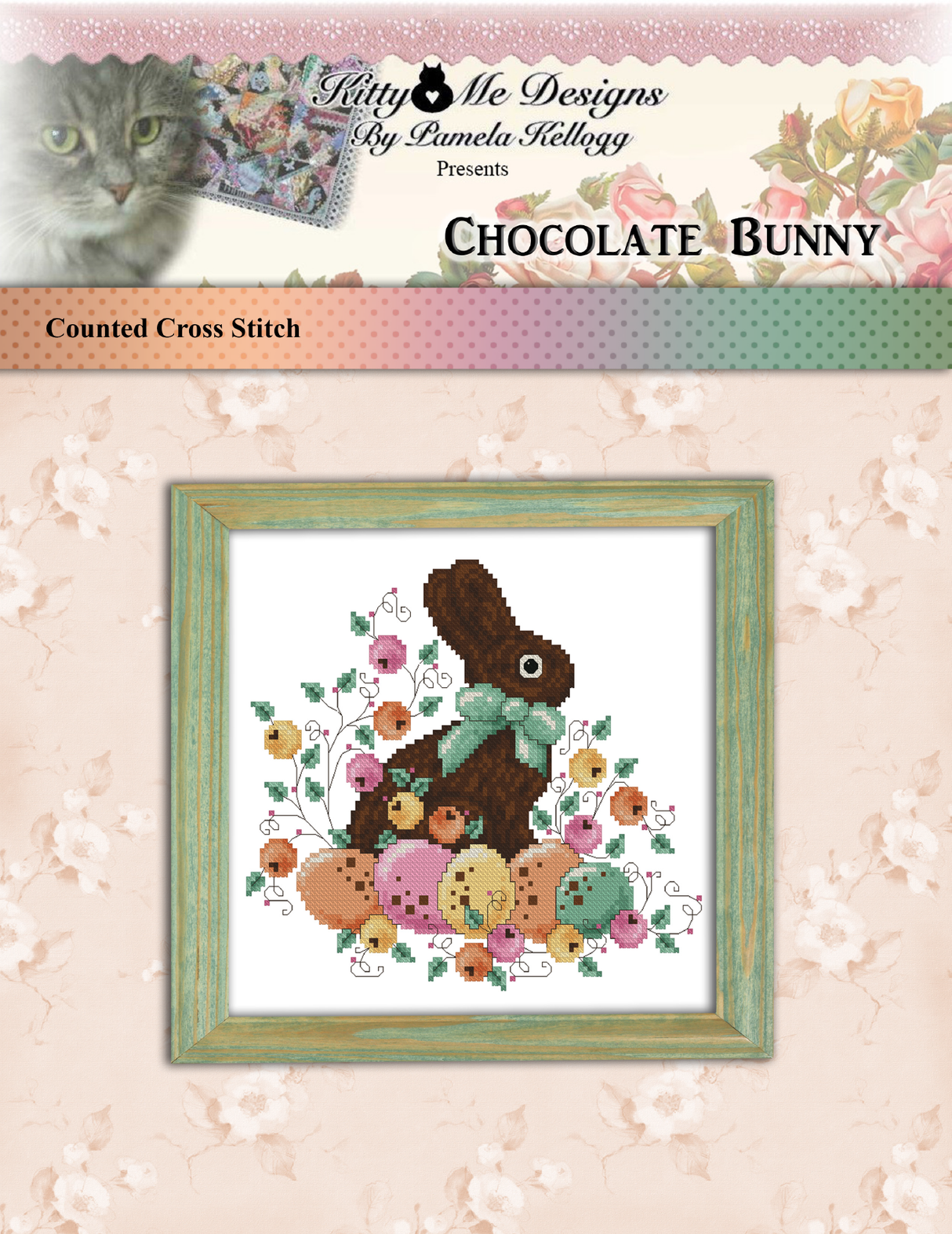 Chocolate Bunny Cross Stitch Pattern