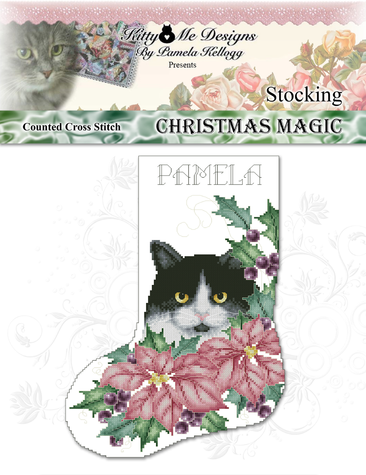 Christmas Magic Stocking Cross Stitch Pattern