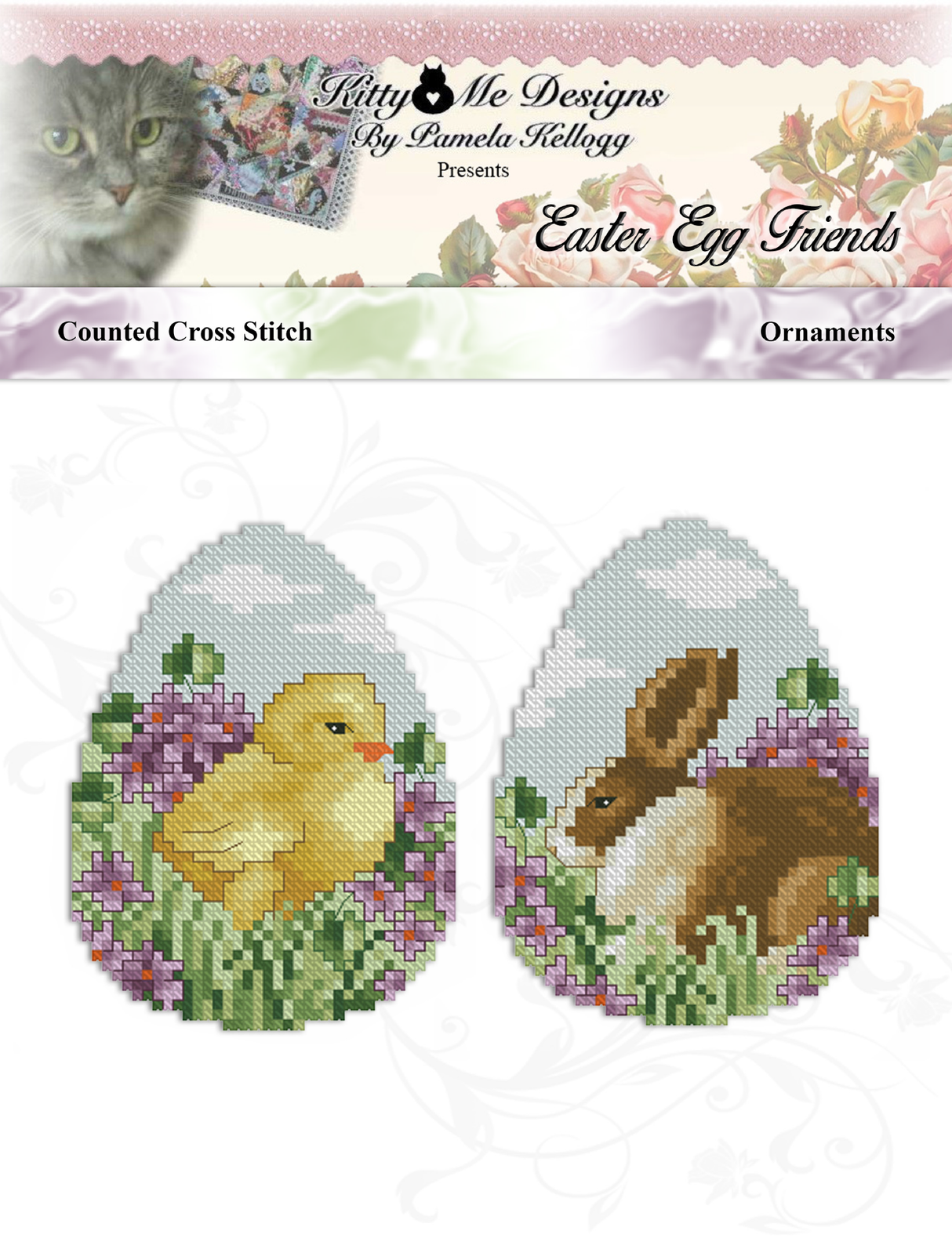 Easter Egg Friends Cross Stitch Pattern