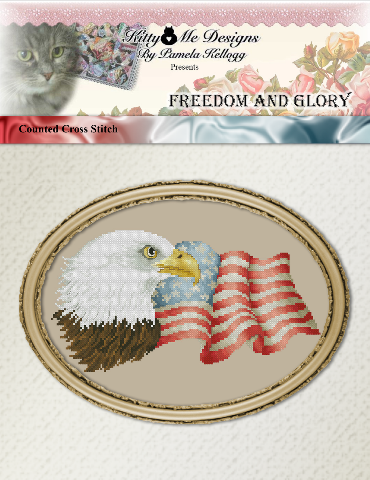 Freedom And Glory Cross Stitch Pattern