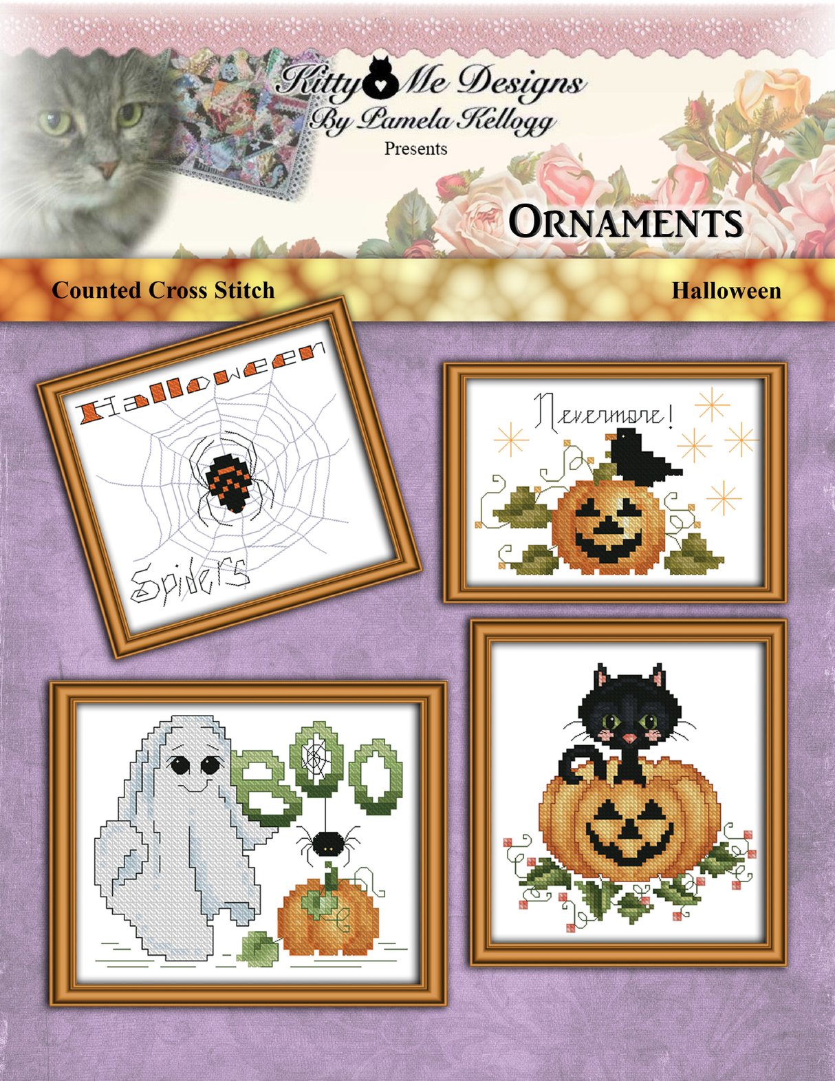 Halloween Ornaments Cross Stitch Pattern