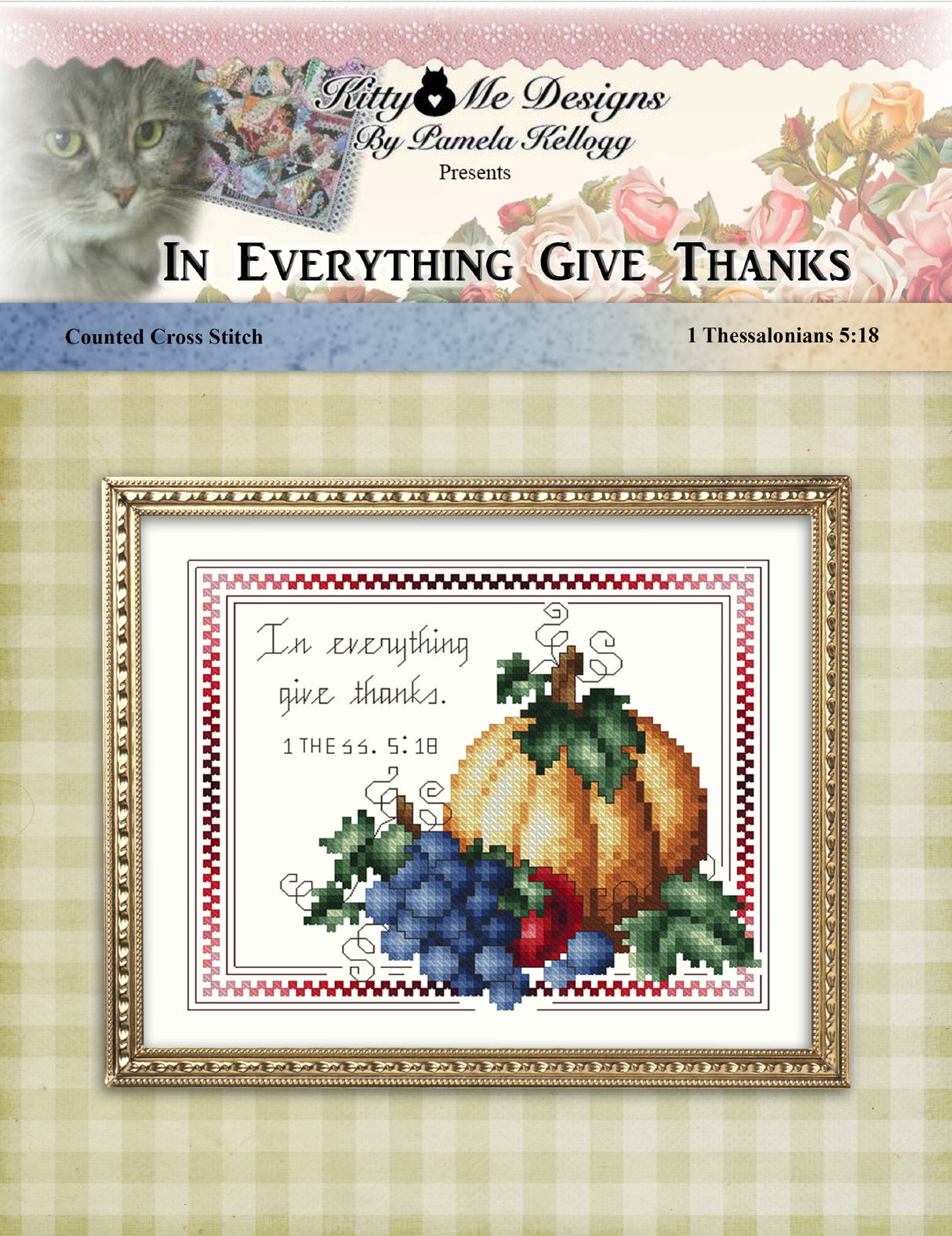 In Everything Give Thanks Cross Stitch Pattern