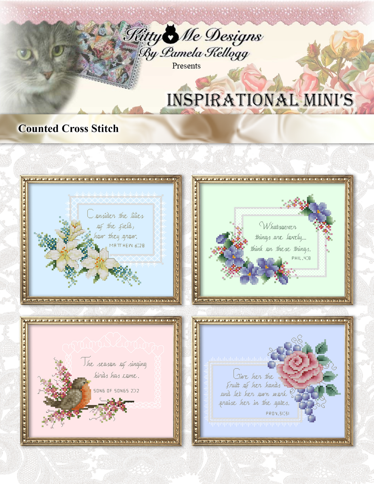 Inspirational Minis Cross Stitch Pattern