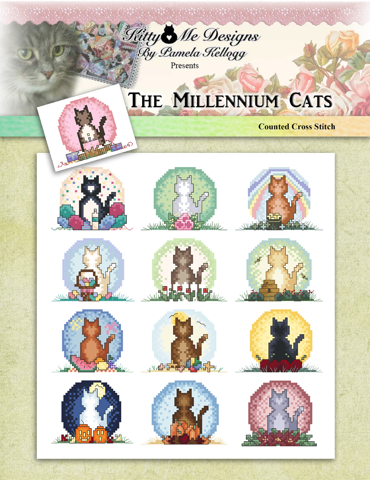 The Millennium Cats Cross Stitch Pattern