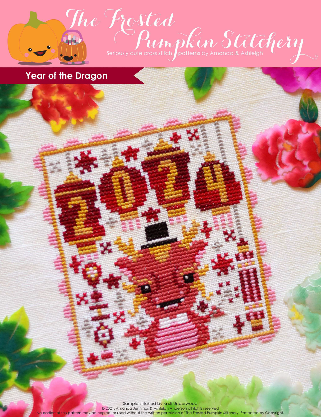 2024 Year of the Dragon Cross Stitch Pattern