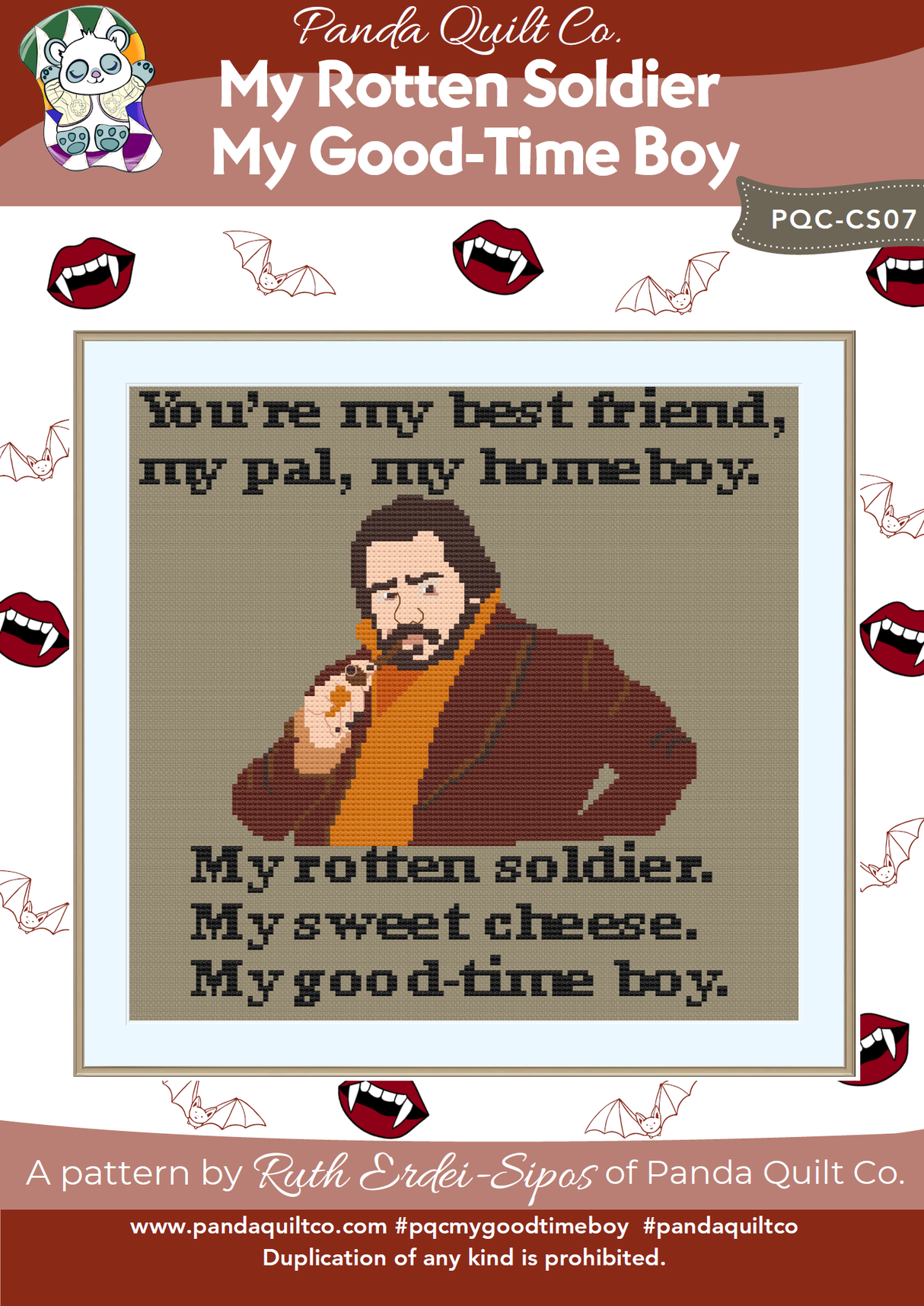 My Rotten Soldier, My Good-Time Boy Cross Stitch Pattern