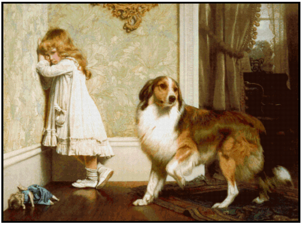 A Special Pleader - Charles Burton Barber Cross Stitch Pattern