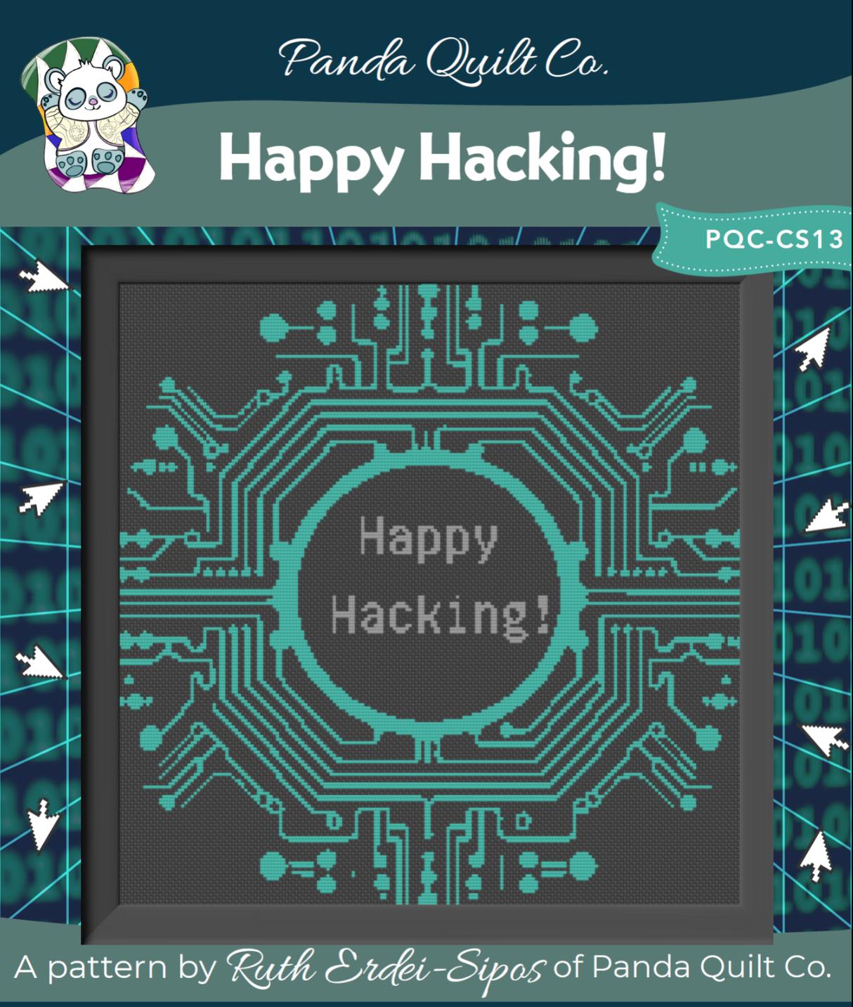 Happy Hacking! Cross Stitch Pattern