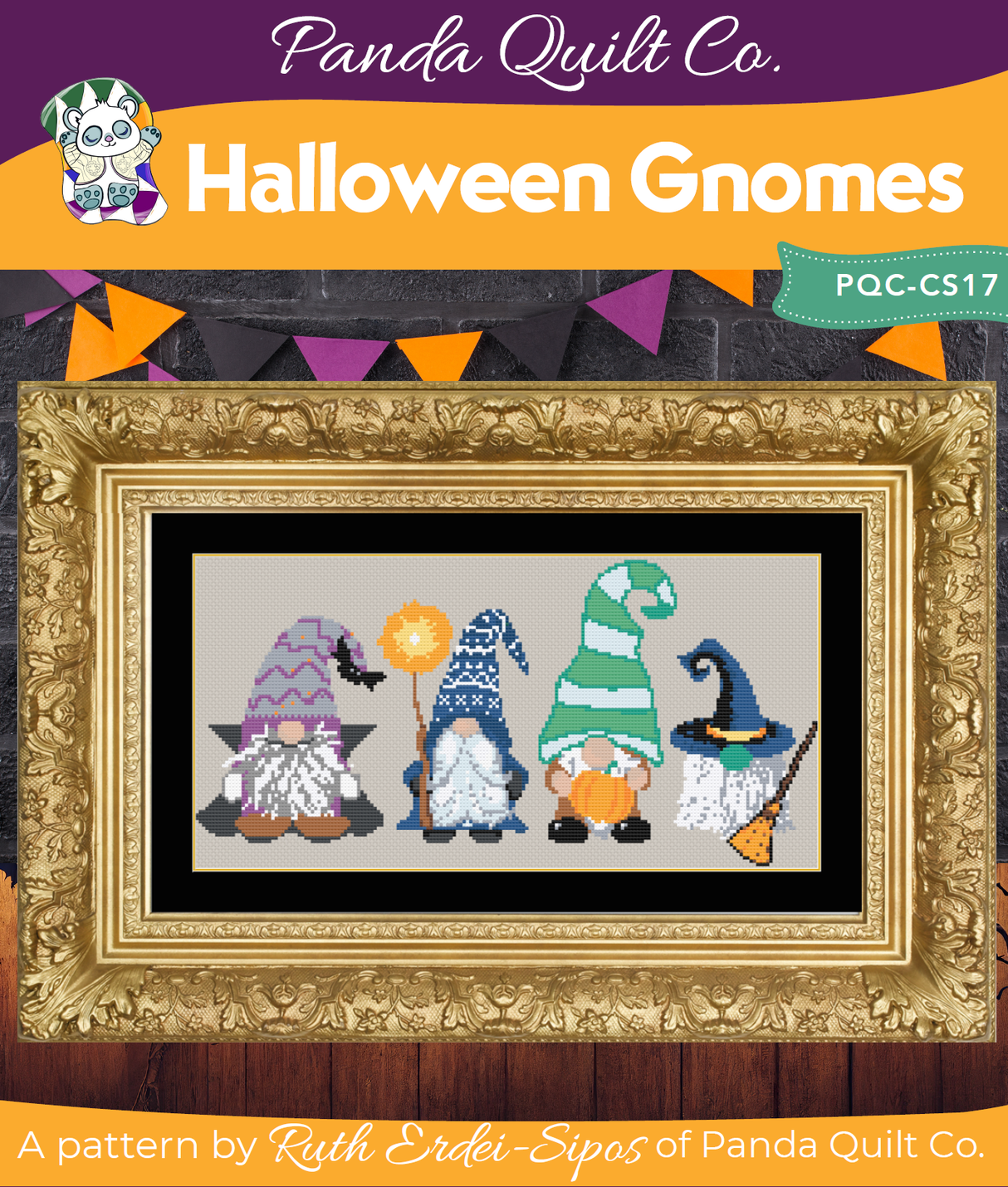 Halloween Gnomes Cross Stitch Pattern