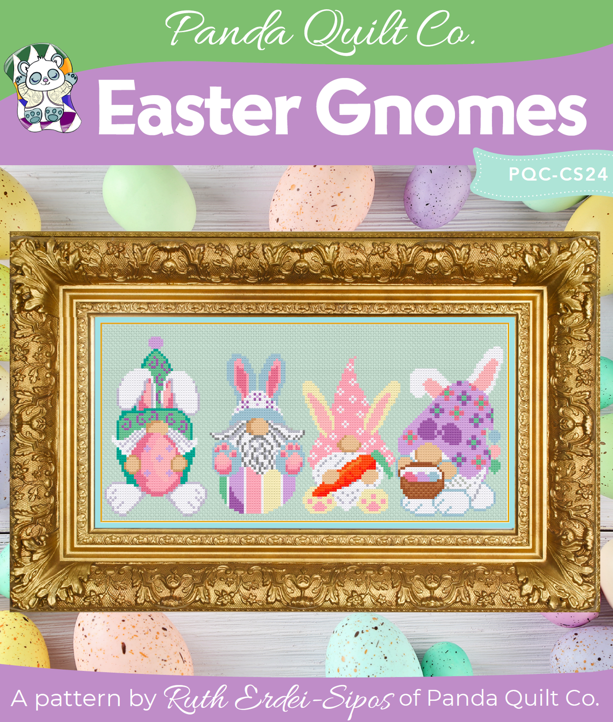 Easter Gnomes Cross Stitch Pattern