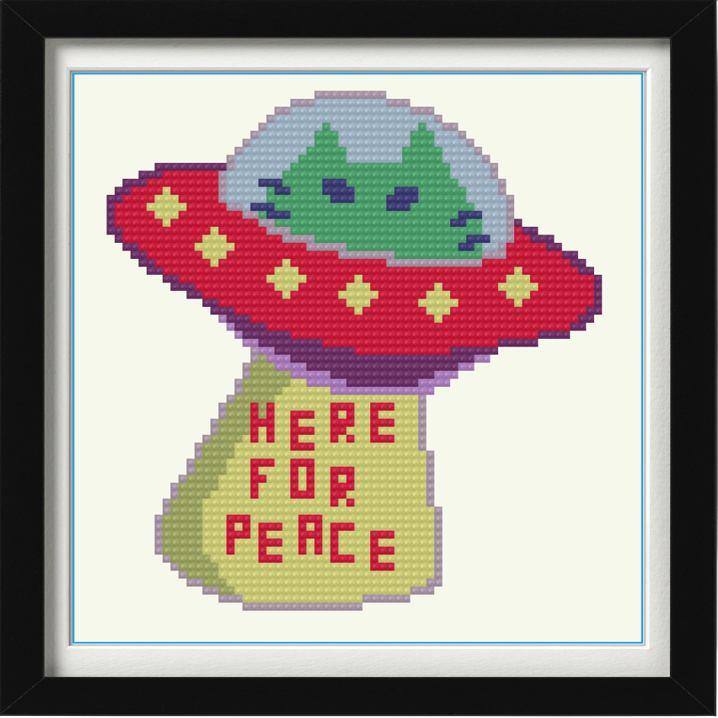 Meowlien Cross Stitch Pattern