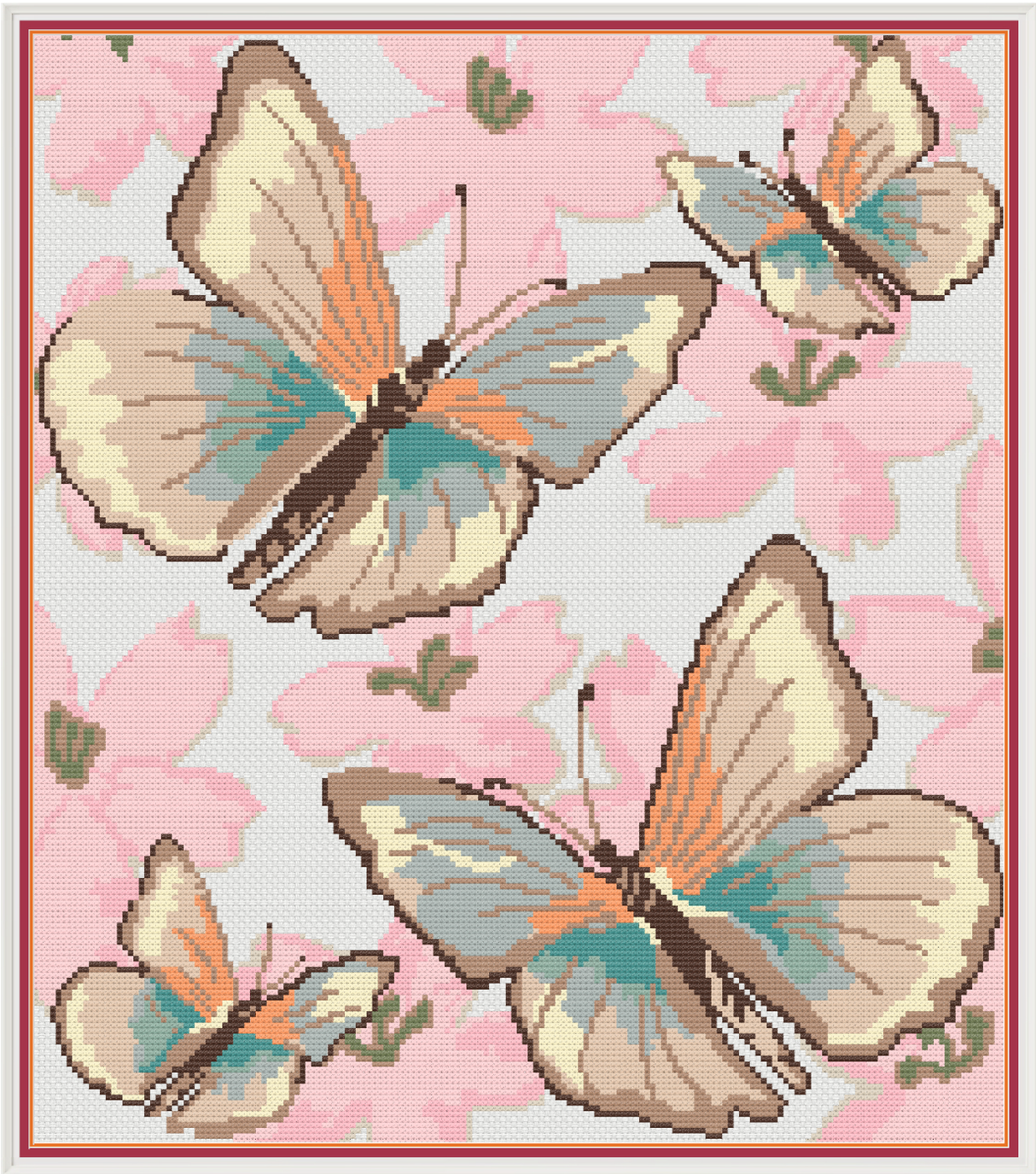 Butterfly Meadows Cross Stitch Pattern