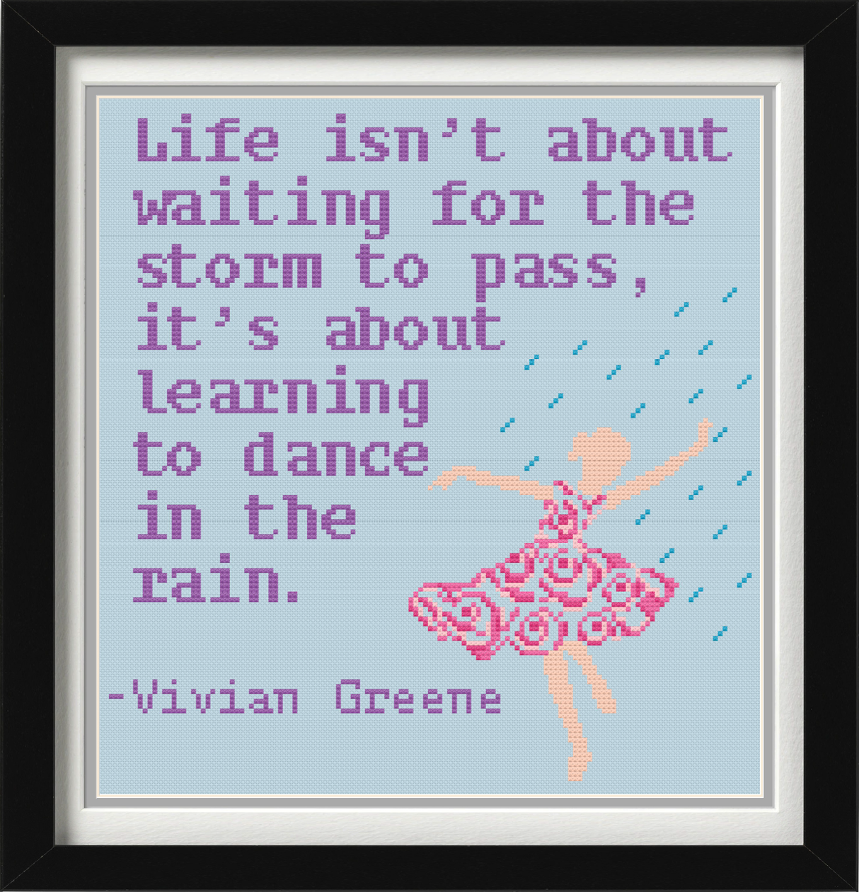 Dance In The Rain Cross Stitch Pattern